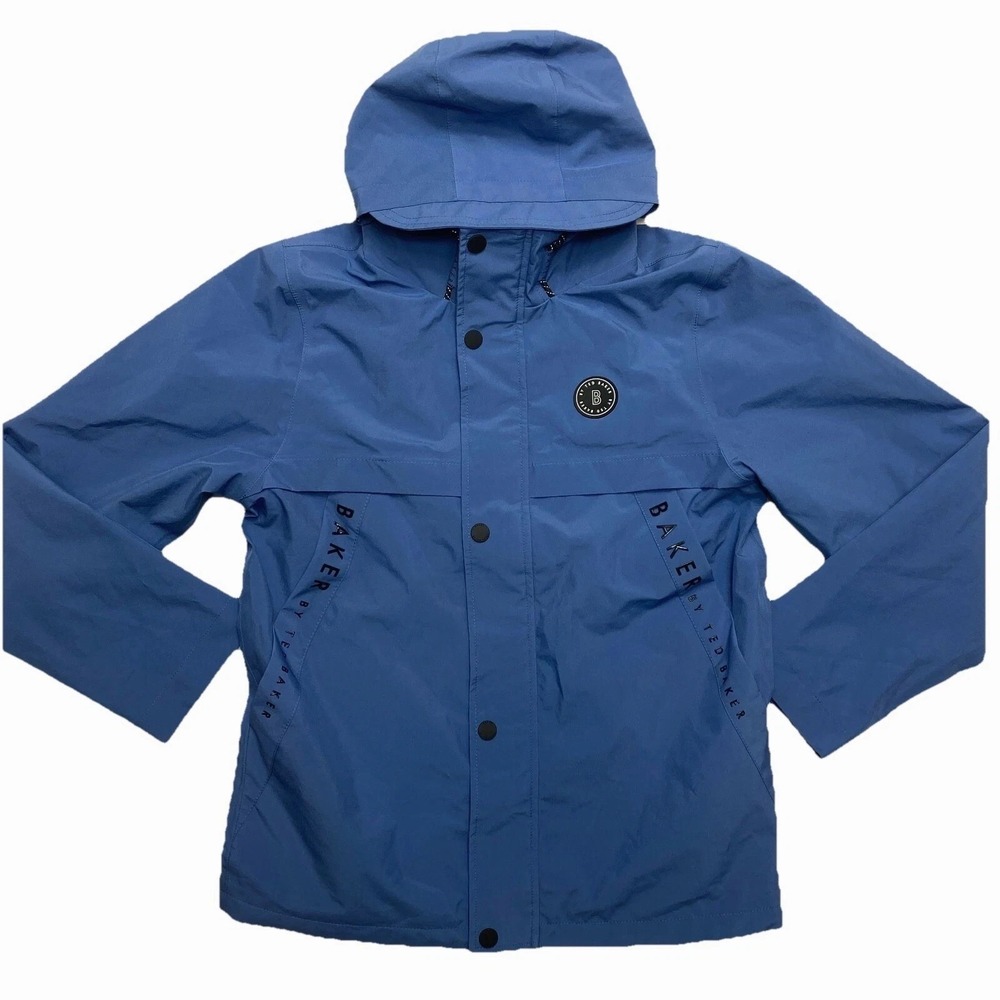 Ted Baker Rain Jacket Boys 13 Yrs Blue Hooded Coat
